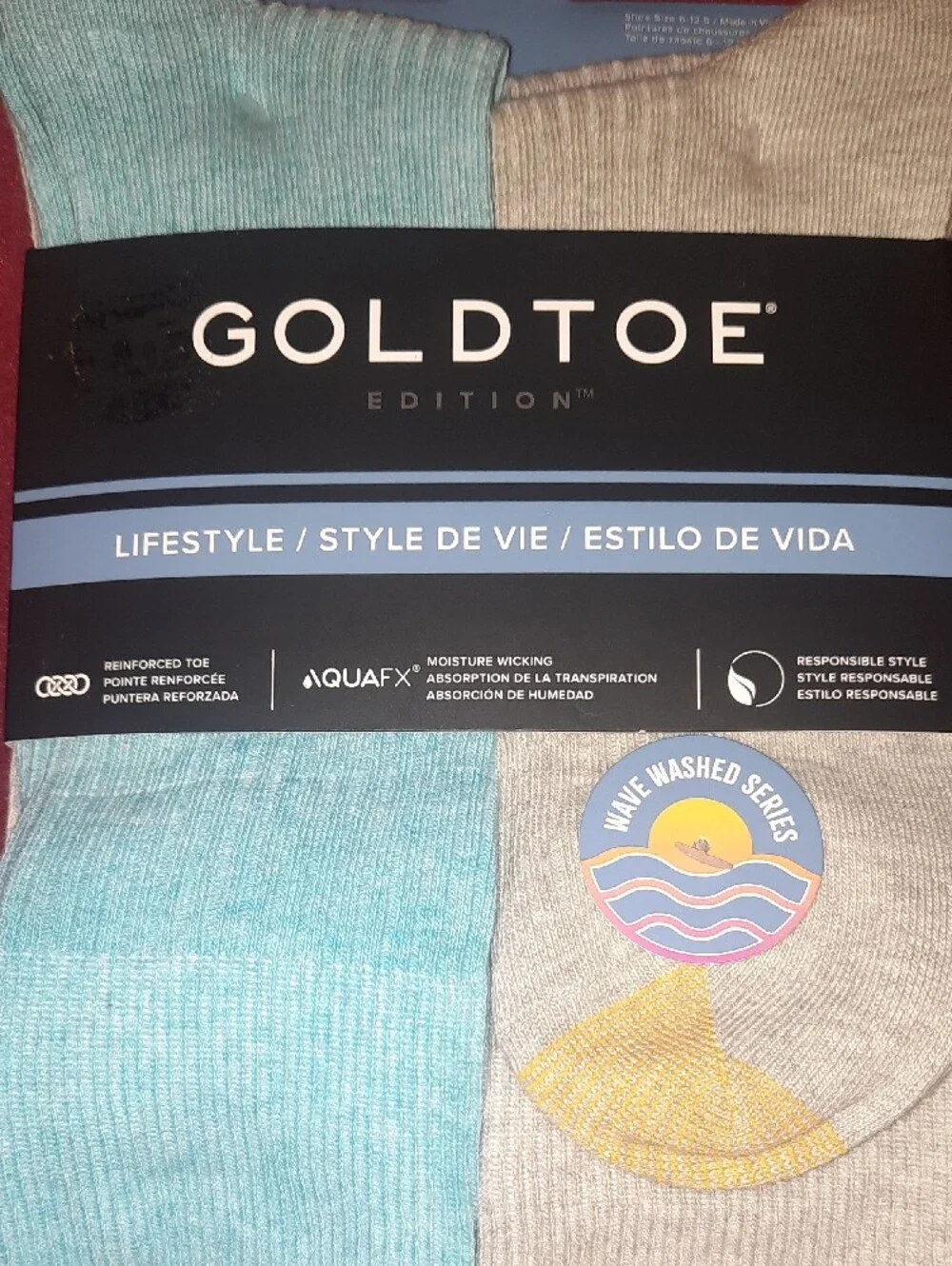 Gold Toe Edition Crew Socks 6 Pack - Light Blue, Gray, Olive, Navy